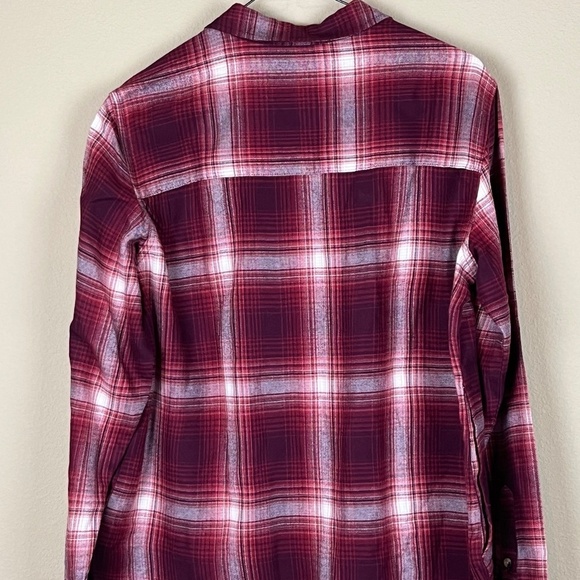 NWT Jachs Girlfriend Red/White Flannel Button Down Shirt; Size S - Picture 6 of 7
